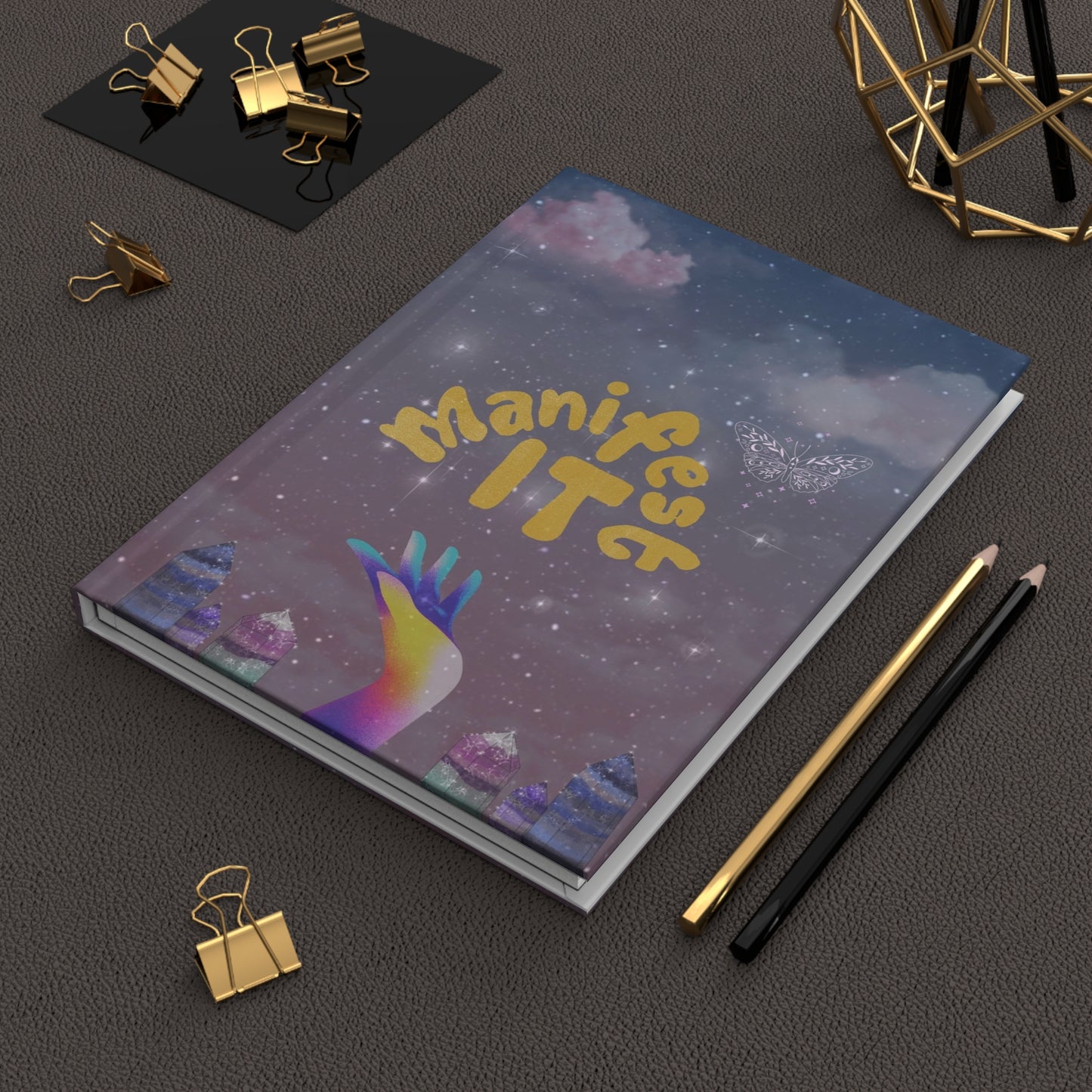 Manifest It Hardcover Journal — Cosmic Gratitude & Manifestation Notebook by Divine Arts