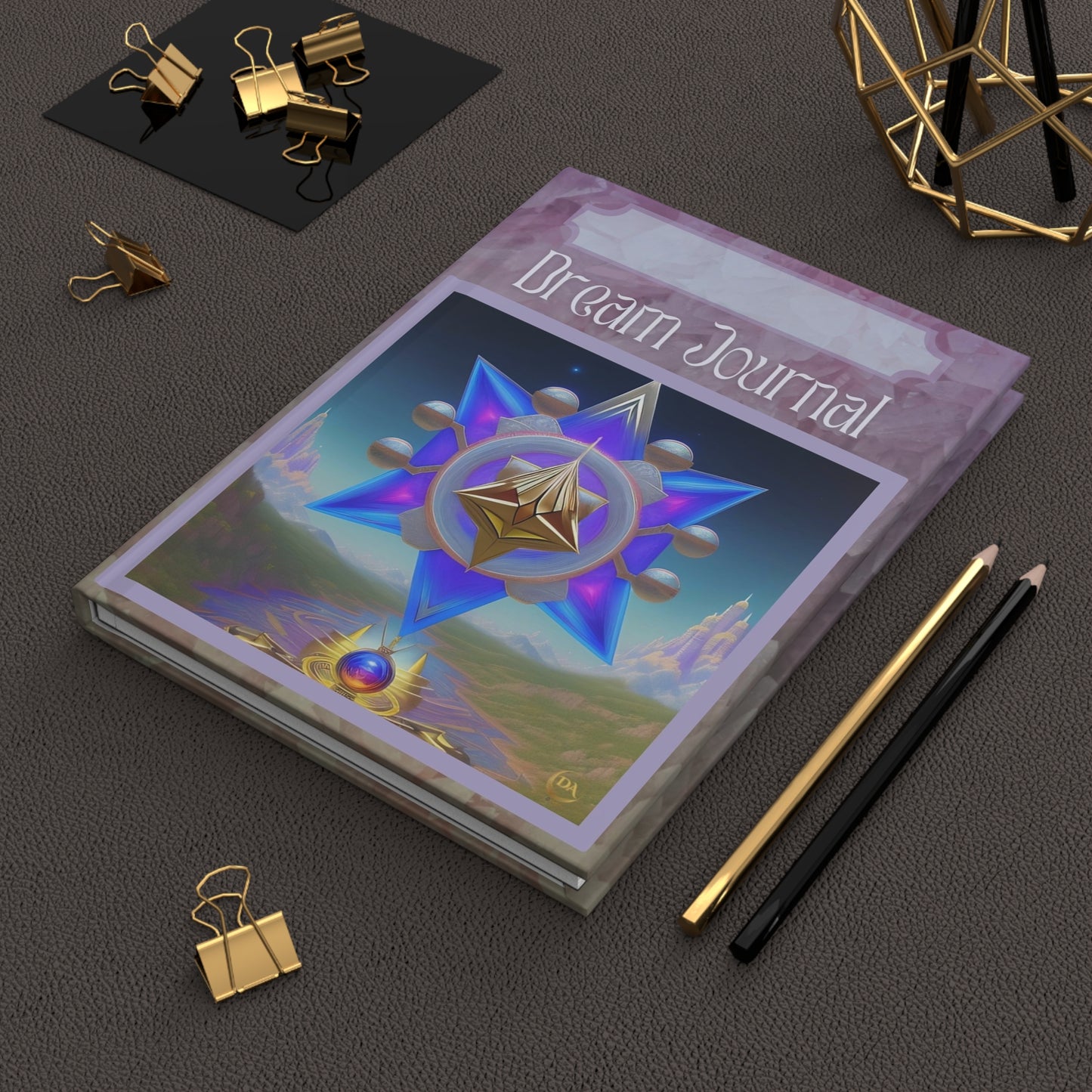 Dream Journal Hardcover โ Spiritual Crystal Art Notebook for Dreamwork & Guided Journaling by Divine Arts