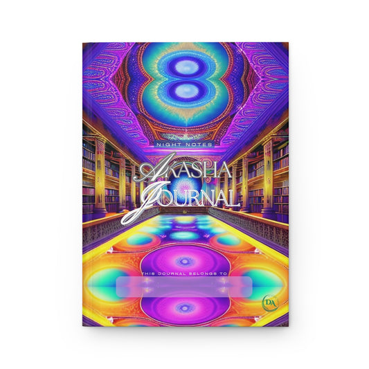 Amethyst Akasha Hardcover Journal — Crystal-Galaxy Night Notes Notebook by Divine Arts