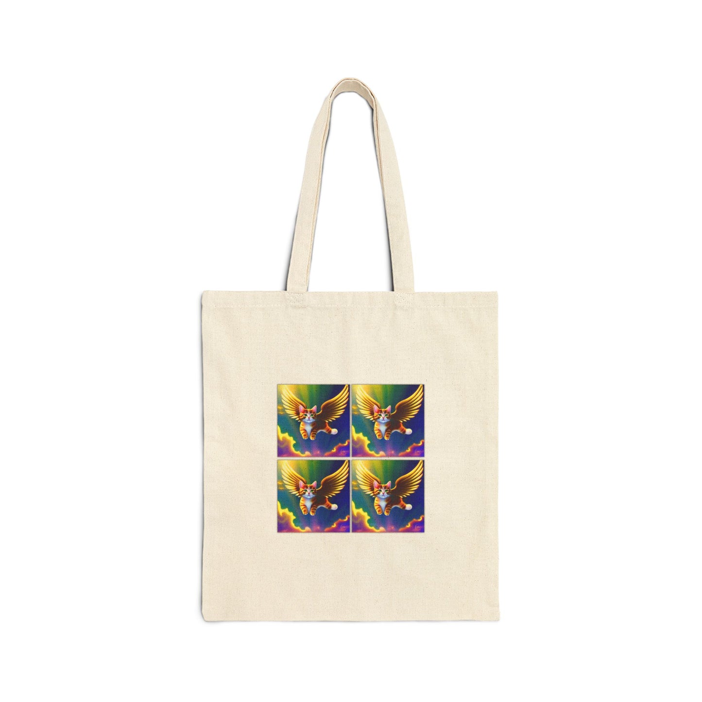 Divine Arts 100% Cotton Canvas Compact Lightweight Spiritual Fantasy Utopia Earth 5D Freedom Ascension Art Tote Bag