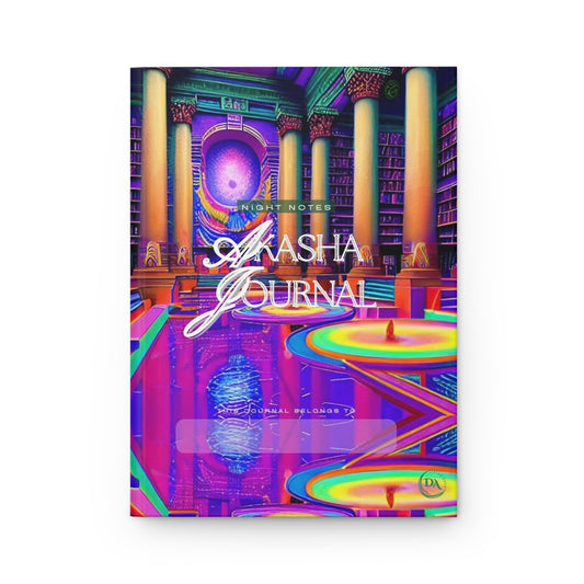 Amethyst Akasha Hardcover Journal — Crystal-Galaxy Night Notes Notebook by Divine Arts