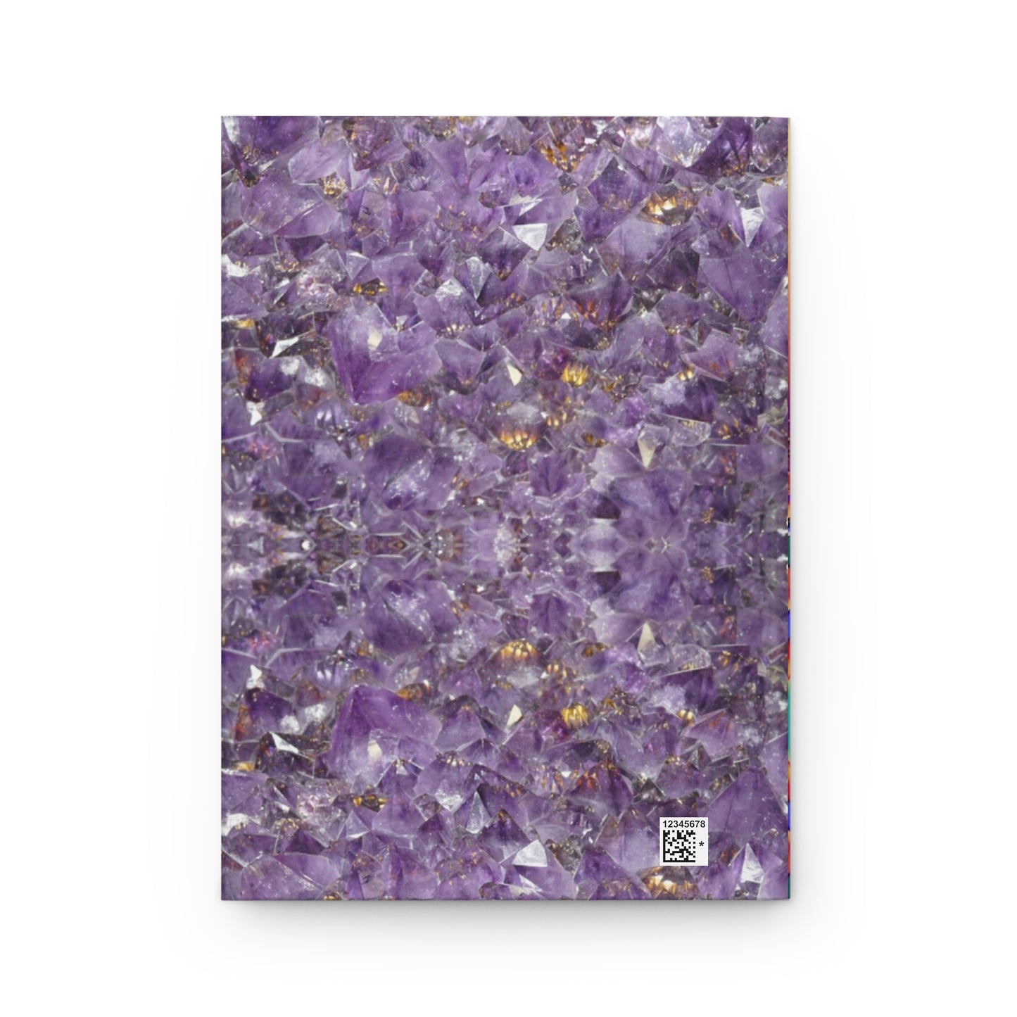 Amethyst Akasha Hardcover Journal — Crystal-Galaxy Night Notes Notebook by Divine Arts