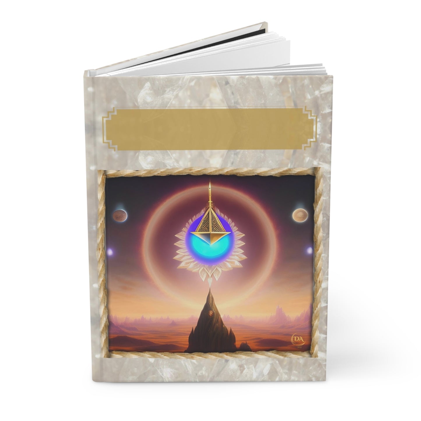Mystic Geometry Hardcover Journal — Celestial Temple Art Notebook by Divine Arts