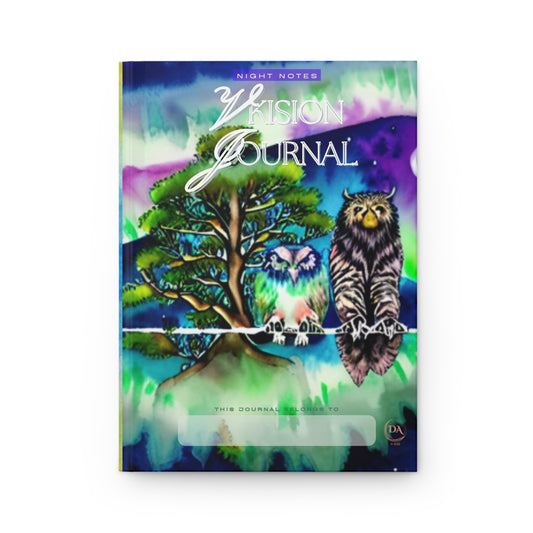 Vision Journal Hardcover — Night Notes Owl & Tree Matte Notebook for Dreaming & Reflection by Divine Arts