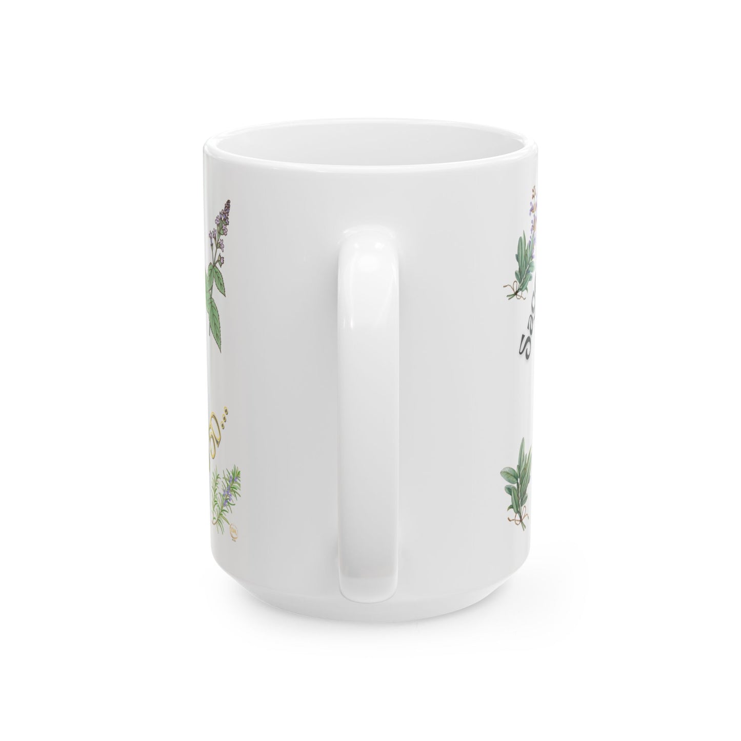 Ceramic Cat Mug, (11oz, 15oz) Cat Lover Spiritual Gangster Sage for Divine Protection, Gift for Him or Her, Unique Boutique Holiday Christmas Spiritual Birthday Gift, 5D Earth Art by Divine Arts