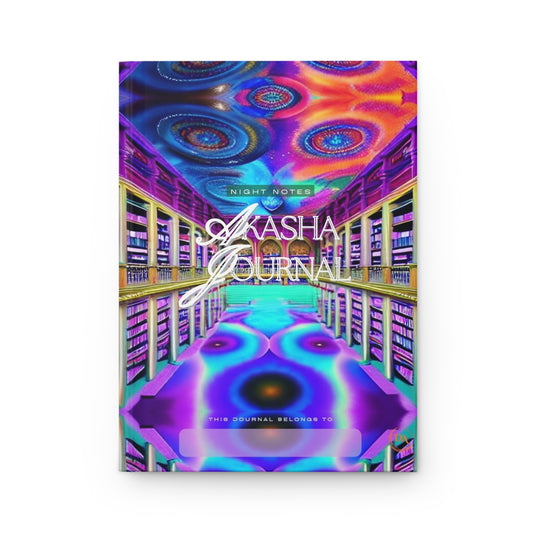 Amethyst Akasha Hardcover Journal — Crystal-Mandala Night Notes Notebook by Divine Arts