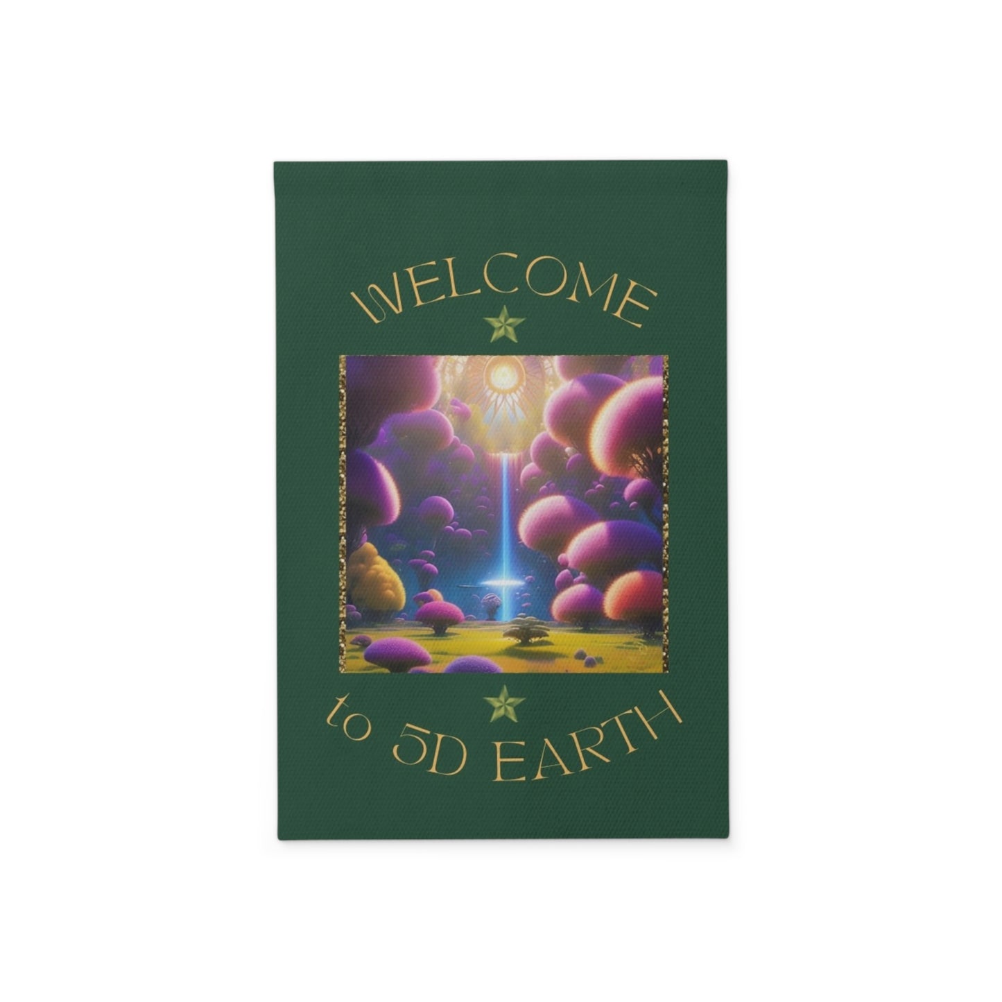 Divine Arts Garden Banner 100% Polyester 100% Weatherproof Water Resistant Fade Resistant 12" x 18" Double-Sided for Earth 5D Unity Consciousness Everyday is Earth Day Inspiration Garden Deoor Lightworker Yard Art