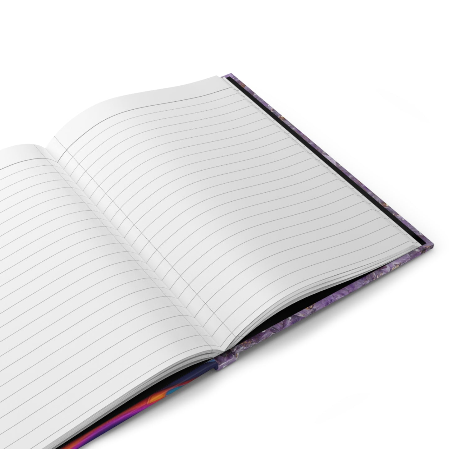 Akasha Hardcover Journal — Psychedelic Crystal Night Notes Notebook by Divine Arts