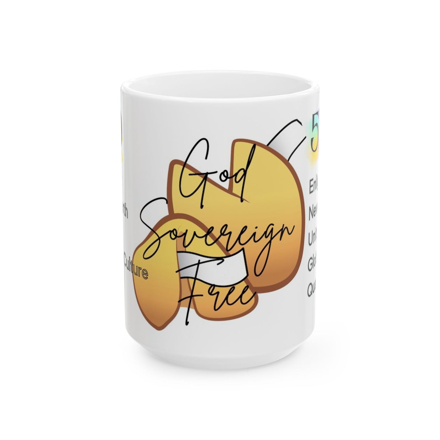 Ceramic Mug, (11oz, 15oz), 3D & 5D Comparison Earth Ascension Mug,  God Sovereign Free Divine Principles, Gift for Him or Her, Unique Boutique Holiday Christmas Birthday Gift, 5D Earth Ascension Art by Divine Arts