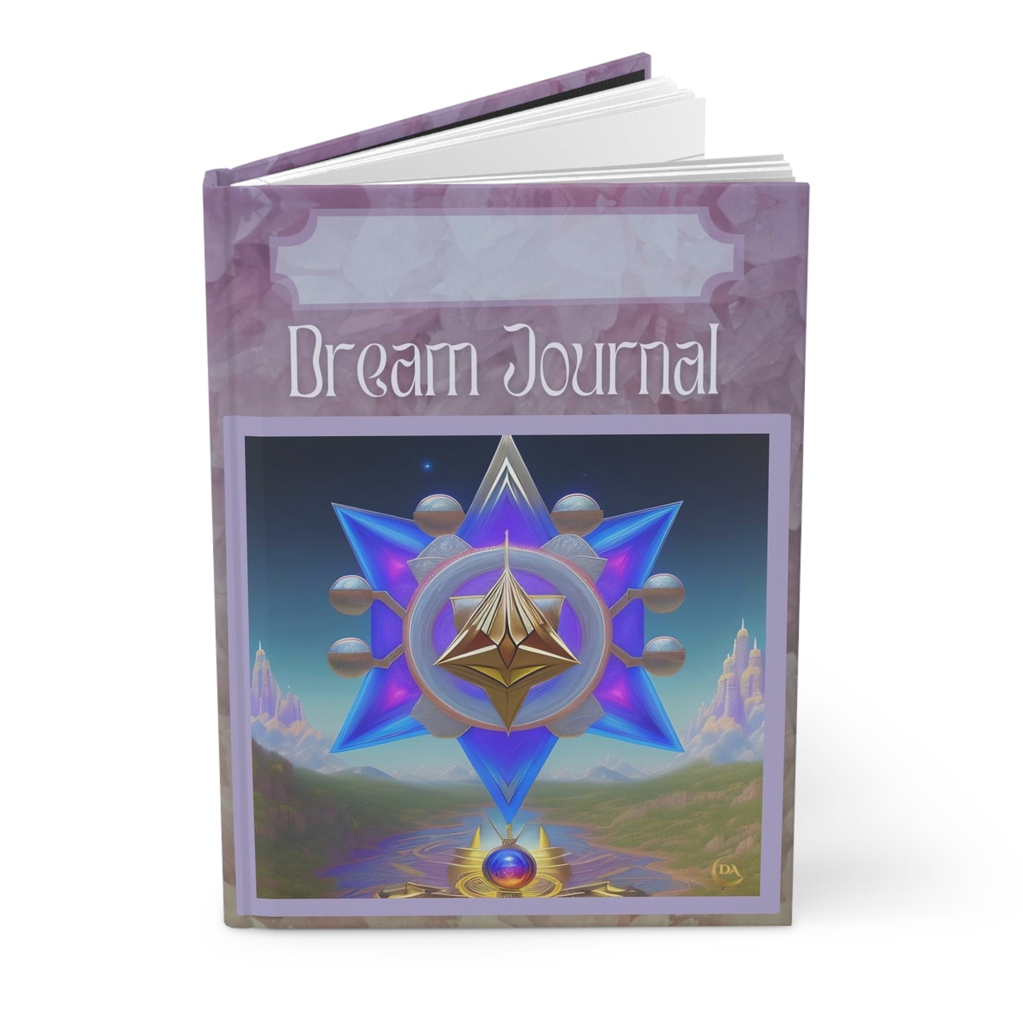 Dream Journal Hardcover — Spiritual Crystal Art Notebook for Dreamwork & Guided Journaling by Divine Arts